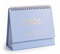 SOIMISS Desk Calendar 2026 UK Monthly Planner 12 Months Standing Flip Desktop Calendar Small Mini 2026 Planner with Memo Sections Lavender Purple for School Office Home Study Students Teachers