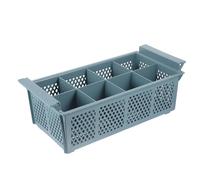 SOIMISS Dishwasher Replacement Basket for Cutlery 8-compartment Gray Utensil Drain Basket Kitchen Storage Holder Compatible with Universal Dishwashers