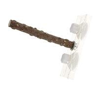 SOIMISS DIY Wooden Parrot Perch with Sucker Base Funny Bird Stand for Household Use Natural Chewing and Climbing Activity for Parrots Designed for Bird Happiness and Exploration