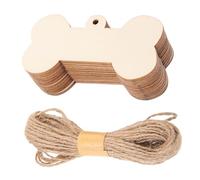 SOIMISS Dog Bone Wooden Cutouts DIY Craft Tags Blank Wood Chips for Painting and Graffiti Creative Dog Lovers and Puppy Decorations