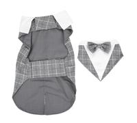 SOIMISS Dog Formal Tuxedo 1.5-2.5kg Polyester Wedding Pet Clothes with Bow Tie and Decorative Buttons Elegant Classical Chic Skin-friendly Workmanship for Special Occasion