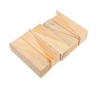 SOIMISS Door Stopper Wedge Non-Slip Wooden with Triangular Shape Door Stop 20pcs Solid Wood Portable Wall Protector and Protect Walls 10x4x4cm for Home and Bedroom Use