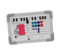 SOIMISS Double Sided Erasable Music Staff Whiteboard with High and Bass Clef Magnetic Dry Erase Board for Classroom and Home Musical Teaching Aid Plastic and Aluminum Frame