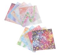 SOIMISS Double-Sided Star Origami Paper Square Colorful Folding for DIY Crafts and School Projects with Sea of Flowers Pattern Art Paper for Adults