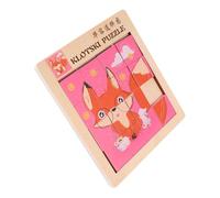 SOIMISS Double-sided Wooden Puzzle for Animal Numbers Educational Jigsaw Cognitive Skill Building Game for Boys and Birthday