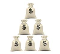 SOIMISS Drawstring Bags Bag Canvas 6pcs 17x24cm Pirate Cosplay Themed Party Props Sign Pattern Reusable for Favors Treasures Gifts