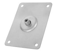 SOIMISS Drum Mounting Plate Metal Bracket for Percussion Mount Rods and Snare Stand Practice Pads, Silver Flat Drum Pad Attachment Repair Kit with Leg Mounting Hardware for Musical Instruments