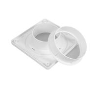 SOIMISS Dryer Vent Connector Kit 4 Round Hose Coupler, Wall-mount Flange Panel and Seal Ring, Indoor Dryer Duct Fittings for Washer, Kitchen, Bathroom Exhaust