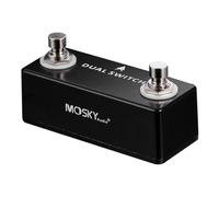 SOIMISS Dual Control Guitar Foot Switch Black Momentary Pedal for Multi Effects Electric Guitar Amplifiers with Safe Material and Simple Foot Operation