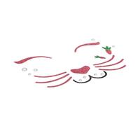 SOIMISS Easter Rabbit Face Stickers 12-Piece Glitter Bunny Makeup Decals for Boys and Girls Parties Sparkly Animal Face Art for Festivals and Cosplay