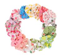 SOIMISS Elastic Large Hair Scrunchies 16pcs Fruit Pattern Ponytail Holders Featuring Strawberry Banana for Girls and Women Everyday Use Assorted style