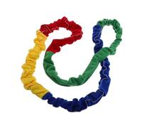SOIMISS Elastic Rainbow Tension Band for Outdoor Activities Stretchy Rope for Group Exercise Friendly Soft Material PE Equipment for Team Games and Physical Training