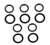 SOIMISS Electric Guitar Potentiometer Gasket for Home and Store 5 Pairs Metal Nut Washers Black Guitar Fittings with Good Glossiness and Rust Resistance