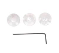 SOIMISS Electric Guitar Tone Control Knobs Set with Wrench, White Mica Potentiometer Volume Knobs, 3 Pieces Adjustable Guitar Accessories for Replacement and