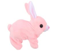SOIMISS Electric Simulation Bunny Plush Rabbit Doll, Pink Interactive Electric Rabbit without Batteries, Realistic Running and Sound ’ Plush Animal