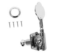 SOIMISS Electric String Tuning Peg Bass String Button Tuner Silver Metal Sturdy Pegs for Bass Guitar Easy to Install with Open Rose Head