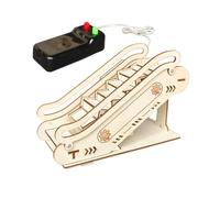 SOIMISS Electric Wooden Elevator DIY Model Building Kit for Educational Science Project Enhances Practical Skills Logical Thinking Stem Craft for Parent Bonding