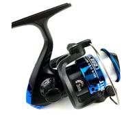 SOIMISS Electroplated Blue Transparent Line Spinning Fishing Reel with Ultra-thin Lightweight Body High Strength Gear Material Easy Clutch Button for Sea and Lake Fishing From Boats and
