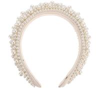 SOIMISS Elegant Women Pearl Headband with Baroque Sponge Design, Comfortable Lightweight Hair Accessory for Makeup Use and Parties