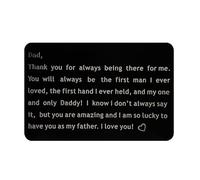 SOIMISS Engraved Metal Wallet Card for Dad, Stainless Steel Love Note | Gift-ready Insert, Lettering and Smooth Surface, for Greeting Card Enclosure or Gift Box Use