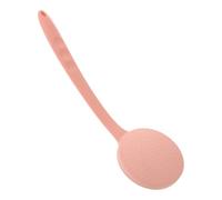 SOIMISS Ergonomic Back Lotion Applicator Tool with Long Handle Curved Wide Brush Head for Even Body Cream Application and Massage Reusable Washable Pink Wand for Reach Areas Bath Essential