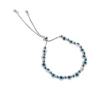SOIMISS Evil Eye Beaded Bracelet Adjustable String Design Glass Beads for Women Protective Charm for Casual and Formal Events Lightweight and Comfortable Wear