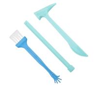 SOIMISS Excavation Tool Set for Boys, 3pcs Archaeological Digging Kit with Hammer, Brush, Stem Educational Gemstone for Learning and Outdoor Play