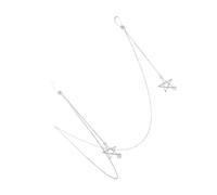 SOIMISS Eyeglass Chain for Women Featuring Anti Slip Design Glasses Strap Stylish Silver Metal with Pearl and Star Pendants and Comfortable Fit, Elegant for Daily Use and Sunglass