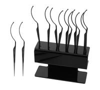 SOIMISS False Eyelash Display Stand with Black Plastic Curved Rods Lash Extension Organizer and Secure Holder for Multiple Styles Eyelash Storage Rack for Salon Showcase and Client