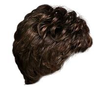 SOIMISS Fashion Short Curly Wig Ventilative and Stylish for Women with Blunt Bangs True-to-life High Temperature Fiber Hairpiece for Halloween Party or Costume Display
