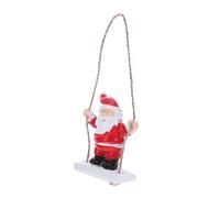 SOIMISS Festive Resin Santa Claus Ornament Handpainted Mini Swing Decoration for Christmas Tree Holiday Party Wonderland Display