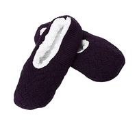 SOIMISS Floor Shoes Acrylic Wool with Marshmallow-like Comfort and Warmth Thickened Winter Slipper Socks Purple Simple Classic Style for Women for Autumn and Winter Indoors