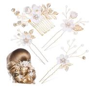 SOIMISS Floral Hair Pins Wedding Hair Accessories Bride Side Combs Sparkling Jewelry Clips for Wedding Guests