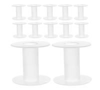 SOIMISS Floss Bobbins 15Pcs Small Plastic Spools for Yarn and Elastic String Craft Supplies