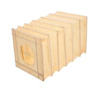 SOIMISS Foldable Bamboo and Paper Rectangular Lampshade with Warm Lighting Effect, Unique Textured Hanging Lamp Shade for Floor and Wedding Decoration, Environmental Responsibility Design