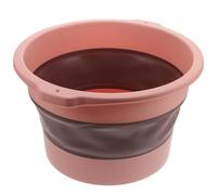 SOIMISS Foldable Foot Bath Basin Thickened PP Bottom and Raised Grooves | Pink Home Basin, Smooth Edges and Gripping End, Space Saving Shape, Not Easy to Tip