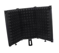 SOIMISS Foldable Microphone Windproof Shield with Three Panels and Adjustable Angle, Oval Small Holes Eva Sponge and Iron Material, Improves Recording Environment and Diffuses Sound Waves