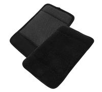 SOIMISS Foldable Non-slip Wheelchair Armrest Cushions, Comfortable Black Walker and Cane Hand Grips Pads for Forearm Crutches and Mobility Aids, Wide Seat Armrest Covers for Travel