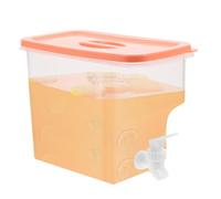 SOIMISS Fridge Water Dispenser With Lids And Mugs Drink Jug Spigot Tap Ice Tea Lemonade Juice Beverage Container Polymer Party Picnic BBQ Kitchen Refrigerator Leak Proof Cold Punch Storage 10.6 Inches