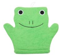 SOIMISS Frog Shape Bath Exfoliating Mitt Double-Sided Gloves for Skin Cleansing and Back Scrubbing 8X7 Inch Soft Bath Accessory for Home and Travel