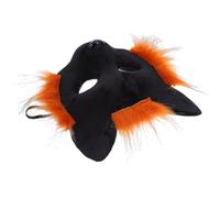 SOIMISS Furry Fox and Cat for Women Lightweight Plush Half Face Animal Cosplay Accessory with Elastic Band Fit for Halloween Masquerade Balls and Costume Parties