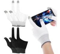 SOIMISS Gaming Finger Gloves 2 Pairs Lightweight Breathable for Mobile E-Sports and Sweaty Hands Use