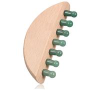 SOIMISS Gentle Jade Comb Scalp Massager Tool Portable Hair Comb for Relaxation and Stress Relief Rounded Teeth for Safe Use for Unwinding After Long Day