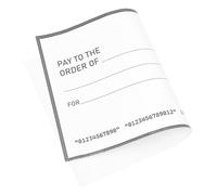 SOIMISS Giant Oversized Dry Erase Waterproof Fake Check 76.2x40.6cm Reusable Whiteboard Presentation Prop for Pranks, Parties, Charity Donations, and Fundraising Events