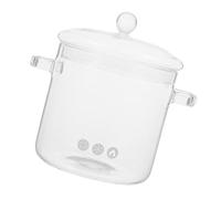 SOIMISS Glass Saucepan with Lid and Handle Clear Glass Cooking Pot for Stove Top Multipurpose Kitchen Pot for Stewing Soupmaking and Milk Boiling Easy Clean Nonstick Surface