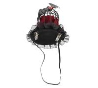 SOIMISS Gothic Birdcage Headband for Halloween Miniature Top Hat Bat Details Costume Accessories for Carnival Party Photo Booth Props for Gothic Costumes