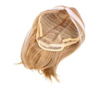 SOIMISS Gradient Blonde Bob Wig Lace Front Synthetic Hair Middle Part Short Straight Lace Cap Comfortable Daily Party Wear for Women