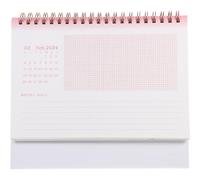 SOIMISS Gradient Blue Desk Calendar Flip Over Design for Office Desktop Decoration Monthly Planner with Note Space Minimalist Material Organizer for Efficient Management and Event Planning