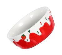 SOIMISS Guinea Pig Food Bowl Ceramic Feeder for Hamsters Chinchillas Rabbits Hedgehogs Mess-free Design