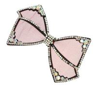 SOIMISS Hair Clip Bow Red Alloy Crystal Hair Decoration Accessory, Festival Wedding DIY Hairstyle
